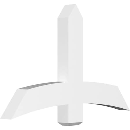 Ekena Millwork Bellingham Architectural Grade PVC Gable Bracket, 48"W x 30"H x 4"D x 6"F, 15/12 Pitch GBP048X30X0406BEL00